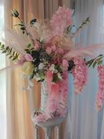 Vaas met rose kunstbloemen, Ophalen, Nieuw