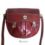 Vintage Mystery leren tas dames schoudertas - crossbody tas, Sieraden, Tassen en Uiterlijk, Tassen | Damestassen, Ophalen of Verzenden