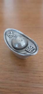 Antiek Chinees Zilveren Sycee Bootje / Ingot, Ophalen of Verzenden, Zilver