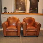 Bart van Bekhoven schapenleren set fauteuils, Ophalen of Verzenden, Zo goed als nieuw, 50 tot 75 cm, Leer