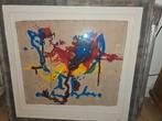 Anton Heyboer, gaouche, one off, prachtige zilverlijst, Antiek en Kunst, Ophalen of Verzenden