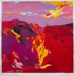 Zeefdruk Marion Bakker - Burning Landscape II, Antiek en Kunst, Verzenden