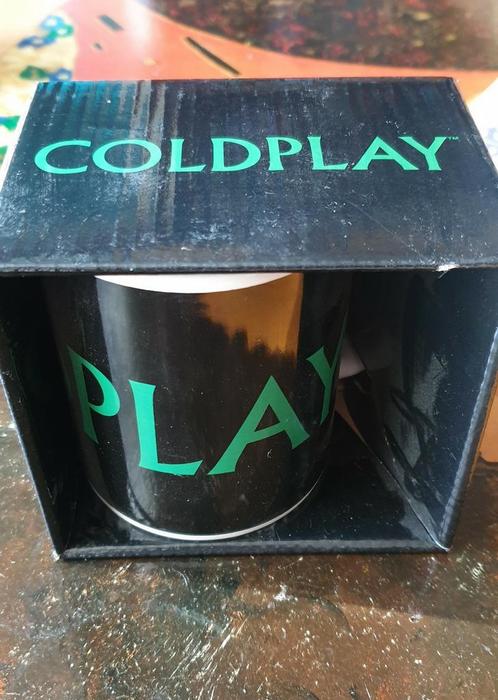 Coldplay - koffie of thee mok, nieuw in doos, prachtig !!, Verzamelen, Muziek, Artiesten en Beroemdheden, Nieuw, Gebruiksvoorwerp