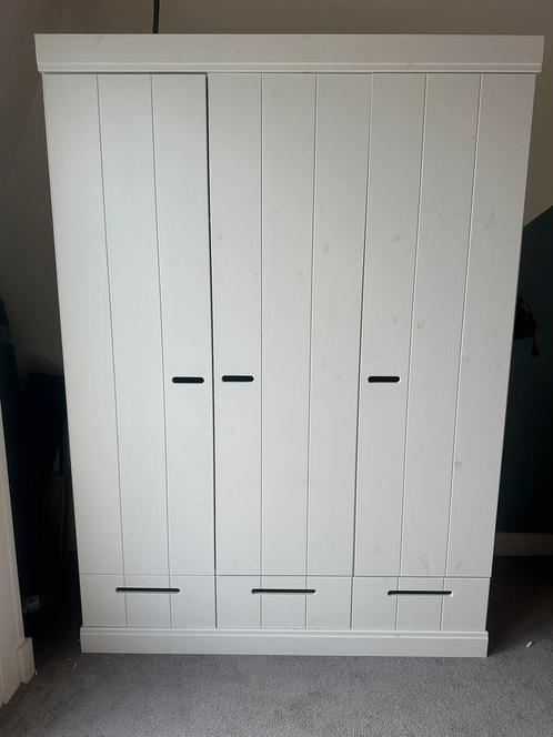 Woood Connect 3-deurs kledingkast met laden, Huis en Inrichting, Kasten | Kledingkasten, Zo goed als nieuw, 150 tot 200 cm, 25 tot 50 cm