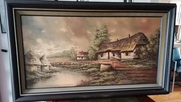 Mooi olieverfschilderij 140 x 80 cm  beschikbaar voor biedingen