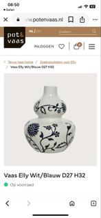 Vaas Elly keramiek van Pot&Vaas duur merk, Wit, Aardewerk of Porselein, Ophalen of Verzenden, Zo goed als nieuw