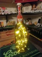 Bruine Grolsch beugelfles met led verlichting, Verzamelen, Biermerken, Ophalen of Verzenden, Overige typen, Grolsch