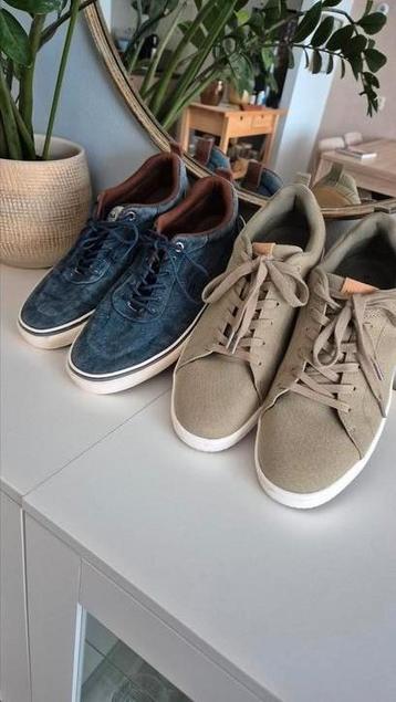 2x paar heren sneakers amper gedragen maat 45 beschikbaar voor biedingen
