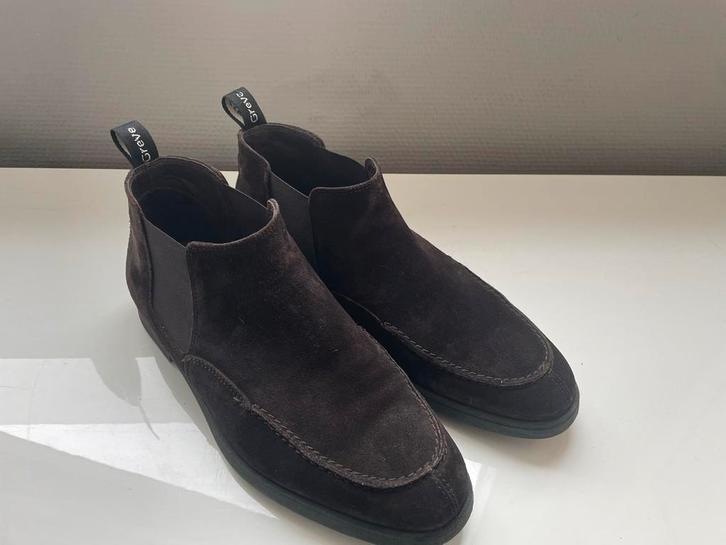 Greve Chelsea Boots - Suede, Stijlvol en Comfortabel mt7.5, Kleding | Heren, Schoenen, Zo goed als nieuw, Boots, Bruin, Ophalen of Verzenden