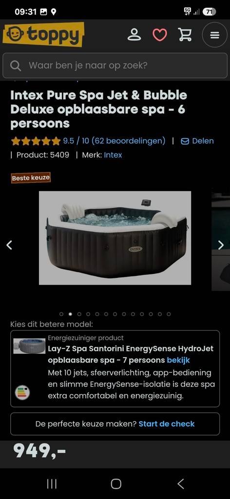 Intex pure spa jet&bubble met extra's, Tuin en Terras, Bubbelbaden en Hottubs, Gebruikt, Pomp, Ophalen