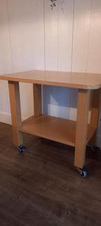 Stevig verrijdbare tafel/bureau, 25 tot 50 cm, Gebruikt, Rechthoekig, Ophalen