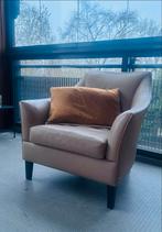 Leren fauteuil, kuipmodel van BW, Huis en Inrichting, Ophalen, Gebruikt, 50 tot 75 cm, Leer