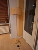 Stijlvolle Staande Lamp - Hout & Gevlochten Kap, Ophalen, Zo goed als nieuw, Modern, 150 tot 200 cm