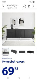 Zwart tv meubel, Ophalen of Verzenden, Nieuw, 25 tot 50 cm, Minder dan 100 cm