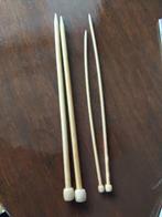 Dikke breinaalden bamboe 10 mm, Ophalen of Verzenden, Gebruikt, Breien, Naald