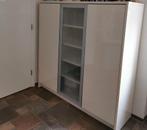 Magnolia witte buffetkast met glazen deur, Ophalen, Overige materialen, 100 tot 150 cm, 50 tot 100 cm