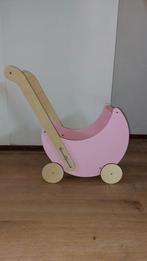 Hema houten poppenwagen, Kinderen en Baby's, Speelgoed | Houten speelgoed, Ophalen, Gebruikt, Duw- of Trekspeelgoed