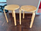 Houten krukjes set van 2, Ophalen, Gebruikt, Hout