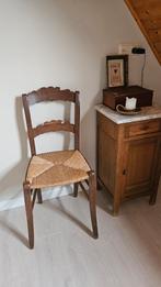 Oude houten biezen stoel, Ophalen, Gebruikt, Twee, Vintage