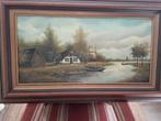 Mooi schilderij omgeving Alblasserdam, Antiek en Kunst, Kunst | Schilderijen | Klassiek, Ophalen