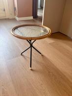 Rotan tafeltje Rohe Noordwolde (kapotte glasplaat), Minder dan 45 cm, Minder dan 55 cm, Gebruikt, Rond