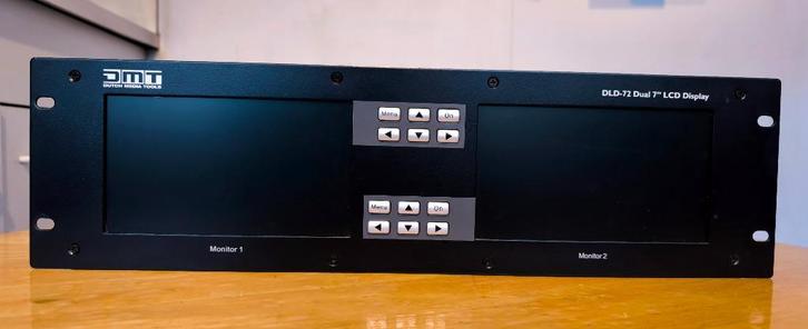 TE KOOP 1 x DMT DLD-72 DUAL 7" PREVIEW MONITOR, Audio, Tv en Foto, Professionele Audio-, Tv- en Video-apparatuur, Zo goed als nieuw
