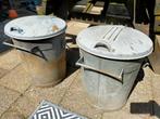 Zinken vuilnisbak Amsterdam, Huis en Inrichting, Woonaccessoires | Prullenbakken, Ophalen, Gebruikt, Overige materialen, 50 tot 75 cm