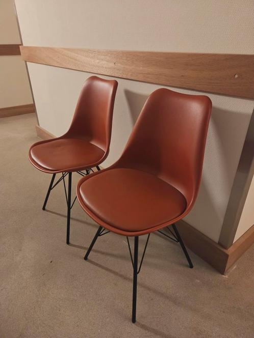 Kick eetkamerstoel Metal Luuk - Rood, Huis en Inrichting, Stoelen, Gebruikt, Twee, Rood, Ophalen