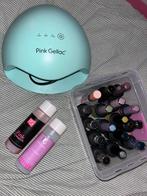 Pink Gellac Set - Led Lamp L + 15 nagellakjes, Zo goed als nieuw, Verzenden, Blauw, Handen en Nagels
