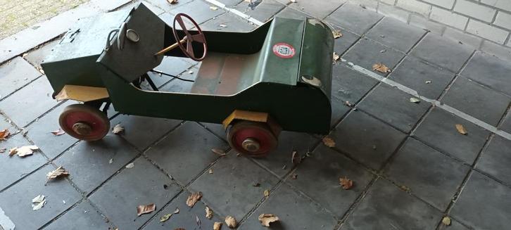 vintage metalen grote trapauto, Antiek en Kunst, Antiek | Speelgoed, Ophalen