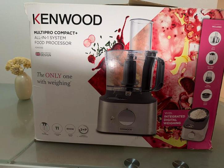 Kenwood multipro compact+ processor met weegschaal, Witgoed en Apparatuur, Keukenmixers, Zo goed als nieuw, 3 tot 4 liter, 3 snelheden of meer