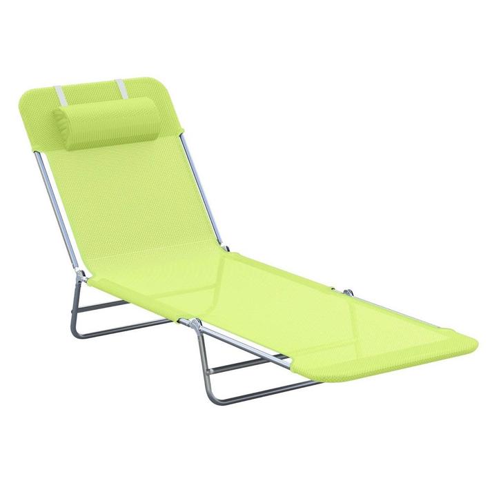 Inklapbare strandstoel - verstelbare rugleuning, Tuin en Terras, Ligbedden, Nieuw, Textileen, Inklapbaar, Verstelbaar, Ophalen of Verzenden