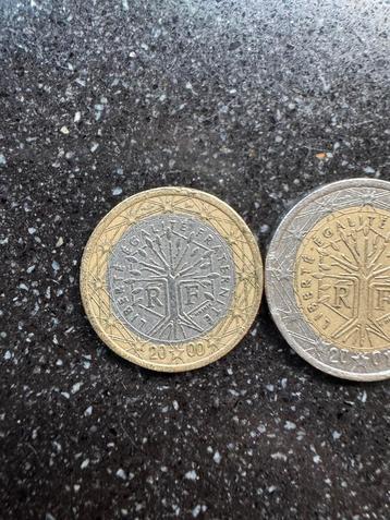 Zeldzame 1 en 2 Euro - 2000 & 2001 levensboom Frankrijk beschikbaar voor biedingen