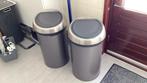 Brabantia Touch Bin Grijs Chroom 60 liter  1 stuk als nieuw, Huis en Inrichting, Ophalen, 50 tot 75 cm, 40 liter of meer, Zo goed als nieuw