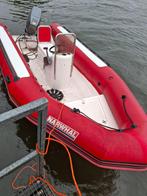 Narwhal RIB 520 met Pega kanteltrailer en Suzuki 85 PK, Watersport en Boten, Rubberboten, 70 tot 120 pk, Zo goed als nieuw, Benzine