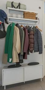 IKEA MACKAPÄR Shoe cabinet + Hat and coat rack, white, Huis en Inrichting, Gebruikt, Minder dan 100 cm, Metaal, Ophalen