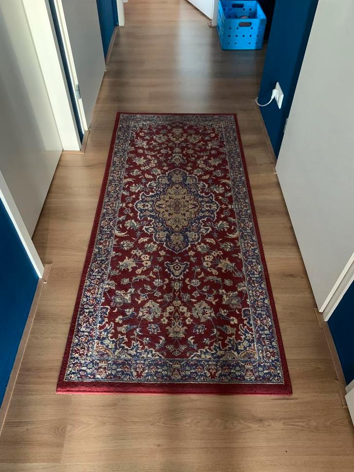 IKEA Vedbäk Persisch tapijt 80x180 bordeauxrood, Huis en Inrichting, Stoffering | Tapijten en Kleden, Zo goed als nieuw, 50 tot 100 cm