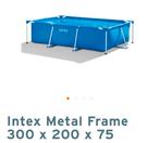 Intex zwembad 300x200x75 cm met accessoires, Ophalen, Gebruikt, Opzetzwembad, 200 tot 400 cm