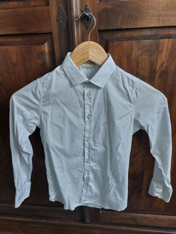 Lui & Lei witte blouse overhemd met blauwe stip maat 8 128 beschikbaar voor biedingen