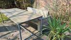 Tuintafel en bank van steigerhout!, Ophalen, Gebruikt, 3 zitplaatsen, Steigerhout