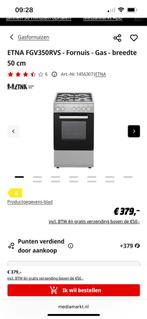 Gasfornuis nieuw, Witgoed en Apparatuur, Fornuizen, Ophalen, Minder dan 85 cm, Nieuw, 4 kookzones
