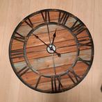 Clayre & Eef Wandklok - Industrieel Design, Huis en Inrichting, Woonaccessoires | Klokken, Ophalen of Verzenden, Nieuw, Analoog