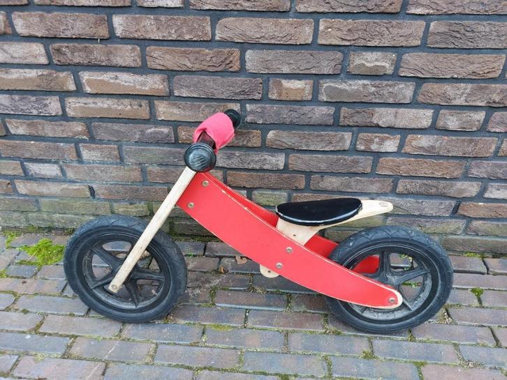 Houten loopfiets 1-4 jr, Kinderen en Baby's, Speelgoed | Buiten | Voertuigen en Loopfietsen, Gebruikt, Loopfiets, Ophalen