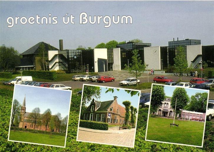 groetnis uit Burgum - 4 afb - ongelopen, Verzamelen, Ansichtkaarten | Nederland, Ongelopen, Noord-Brabant, Voor 1920, Ophalen of Verzenden