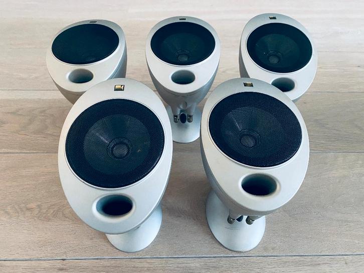Set Kef KHT2005.2 Surround Speakers (Eggs), Audio, Tv en Foto, Luidsprekers, Gebruikt, Surroundset zonder subwoofer, 60 tot 120 watt