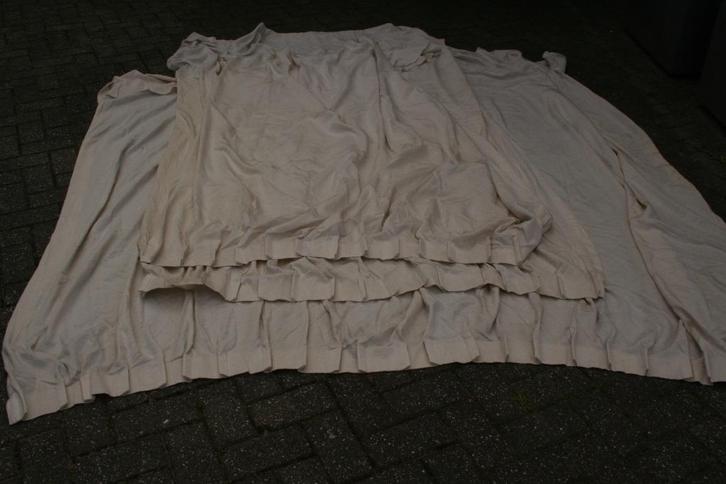 gordijnen, Huis en Inrichting, Stoffering | Gordijnen en Lamellen, Gebruikt, 200 cm of meer, 100 tot 150 cm, Crème, Ophalen of Verzenden