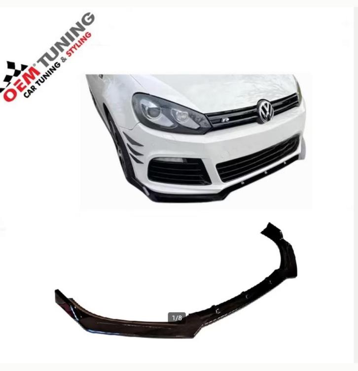 Frontspoiler Golf 6 R20 Voorbumper | 2008-2012 | Hoogglans z, Auto diversen, Tuning en Styling, Ophalen of Verzenden