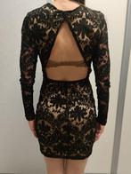 H&M kanten avondjurk exclusieve collectie open rug 34/XS, H&M, Zwart, Ophalen of Verzenden, Zo goed als nieuw