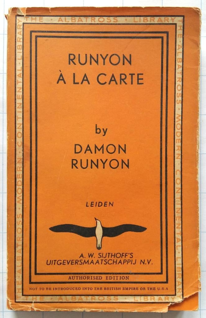 Runyon à la Carte - Damon Runyon, Gelezen, Ophalen of Verzenden, Damon Runyon, Amerika