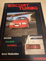 Jaren 80 Ford Escort mk4 Turbo T Power brochure óók cabrio, Ophalen of Verzenden, Zo goed als nieuw, Ford